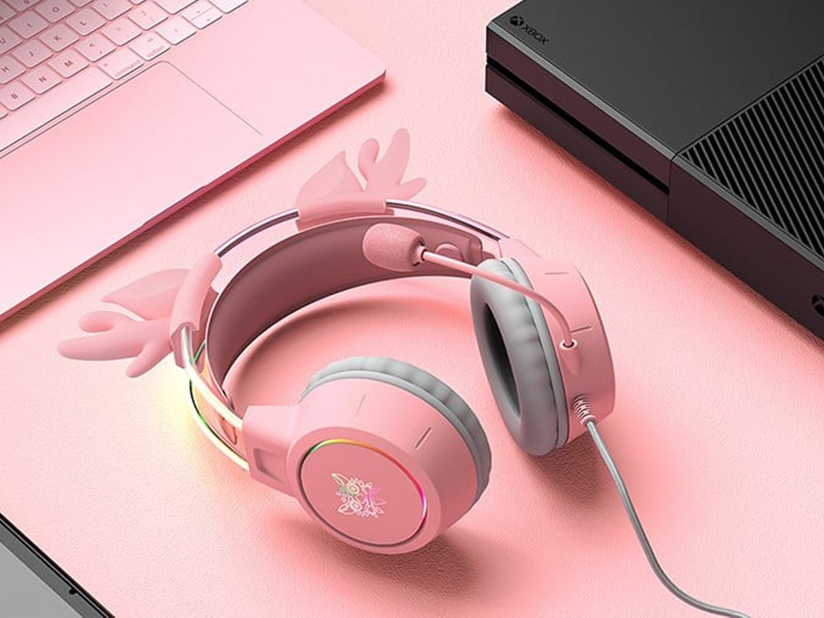 Gaming-Headset Onikuma X15 Pro Rosa / Geweih - Lifestyle-Grafik