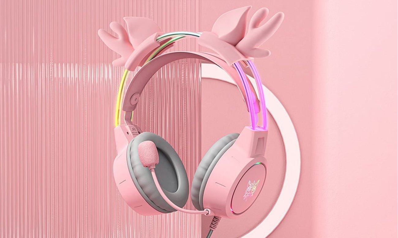 Gaming-Headset Onikuma X15 Pro Rosa / Geweih - Lifestyle-Grafik