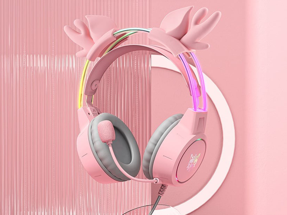 Gaming-Headset Onikuma X15 Pro Rosa / Geweih - Lifestyle-Grafik