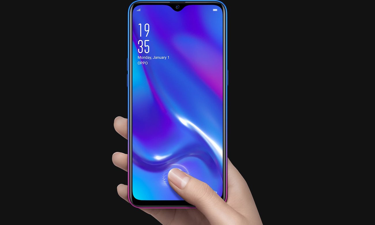 Oppo RX17 Neo czytnik linii papilarnych w ekranie