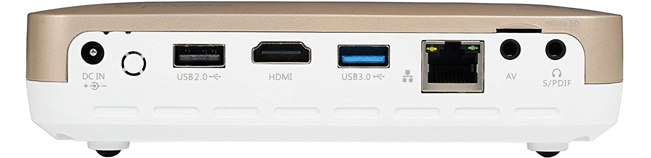 Optoma ML330 DLP złoty Widok z tyłu Złącza