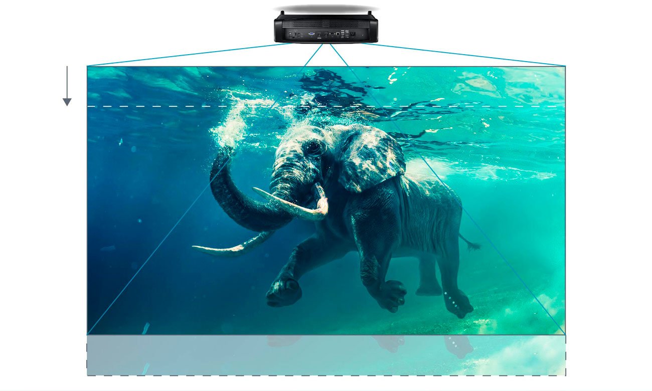Optoma UHD300X DLP Pionowe przesunięcie obiektywu