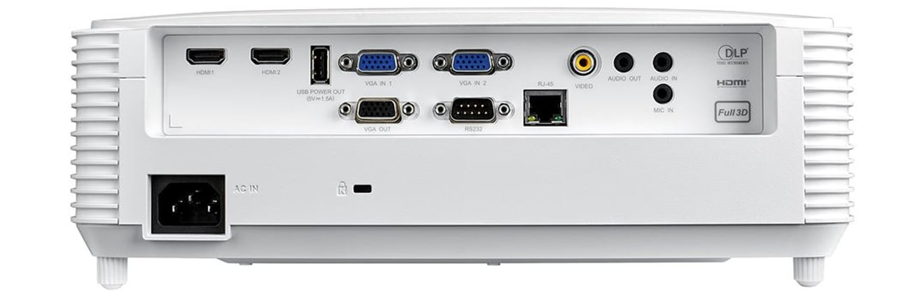 Optoma W319ST złącza