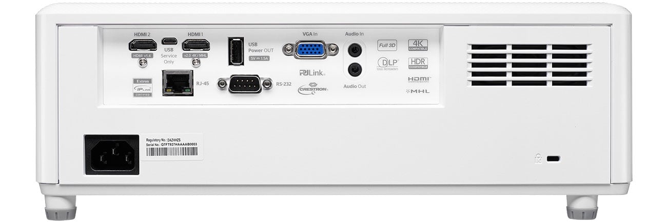 Optoma ZH403 - Złącza