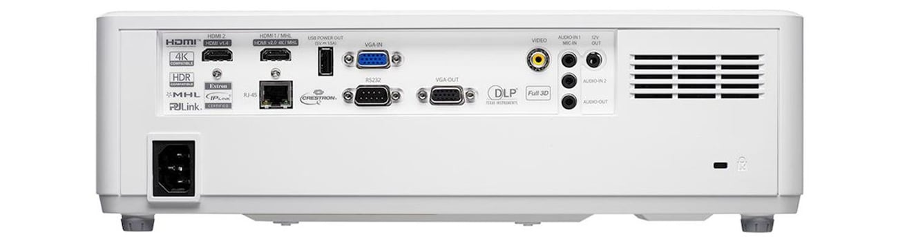 Optoma ZH606e widok z tyłu