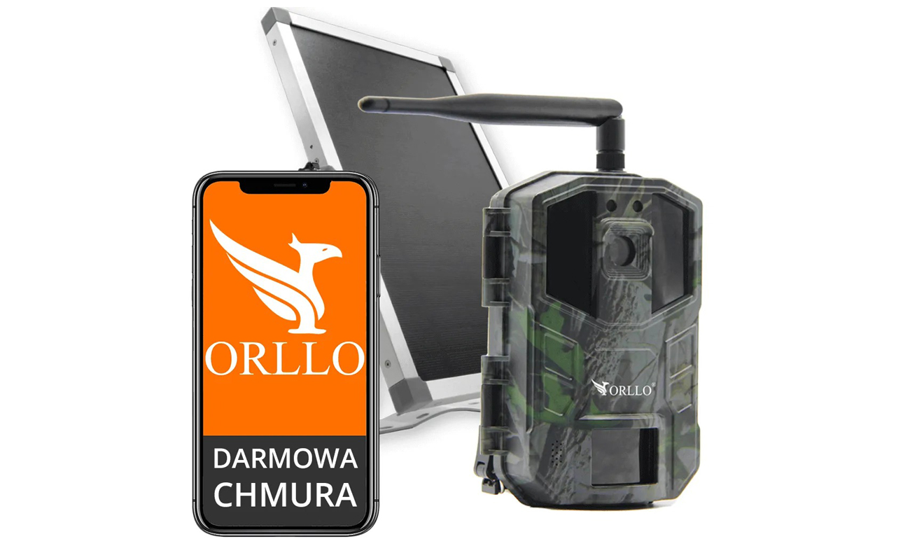 Inteligentna kamera zewnętrzna fotopułapka ORLLO HUNTERCAM 03 - Grafika lifestyle
