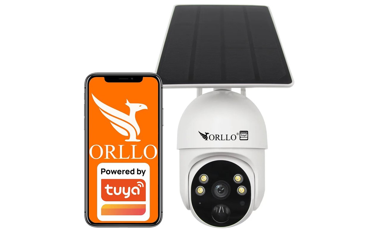Inteligentna kamera zewnętrzna obrotowa ORLLO TZ1 PRO SIM 4G LTE - Widok od przodu