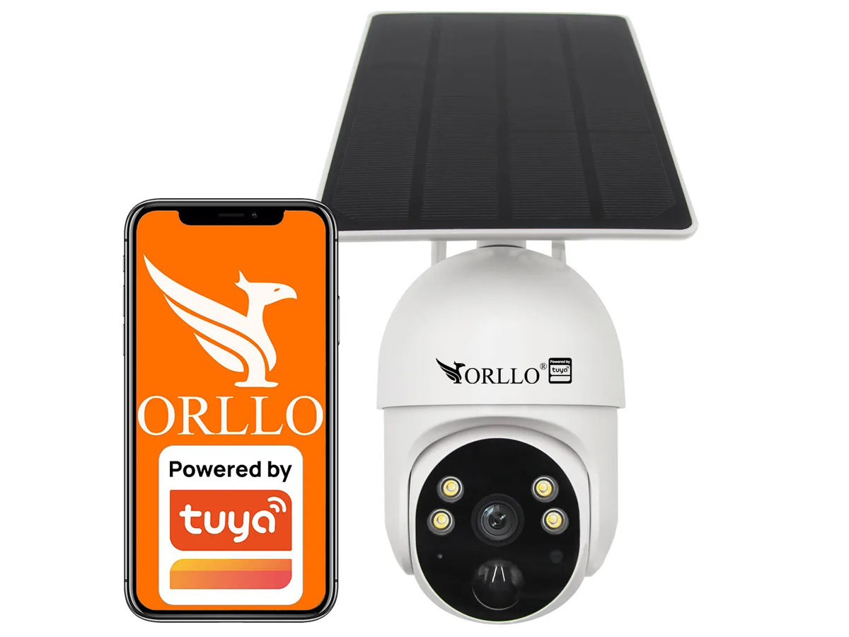 Inteligentna kamera zewnętrzna obrotowa ORLLO TZ1 PRO SIM 4G LTE - Widok od przodu