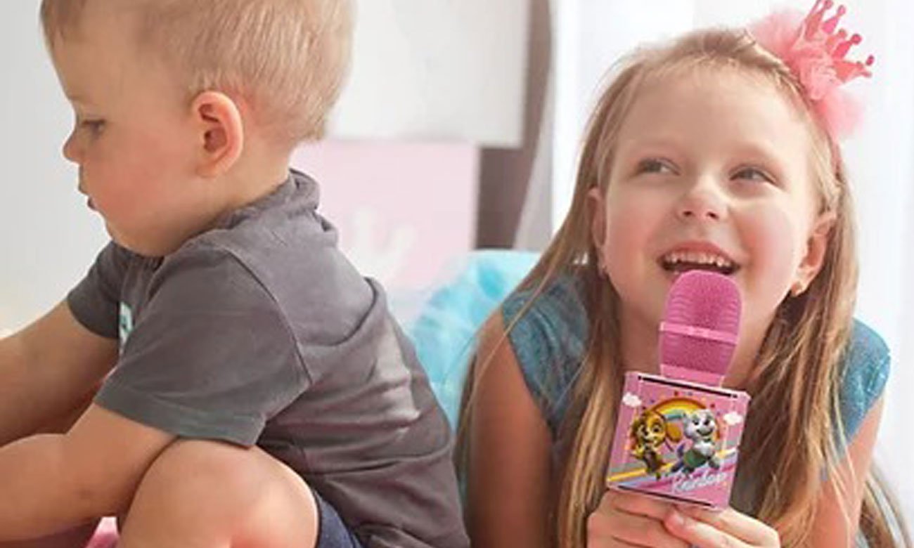 Mikrofon karaoke OTL PAW Patrol Różowy - Długi czas pracy na akumulatorze