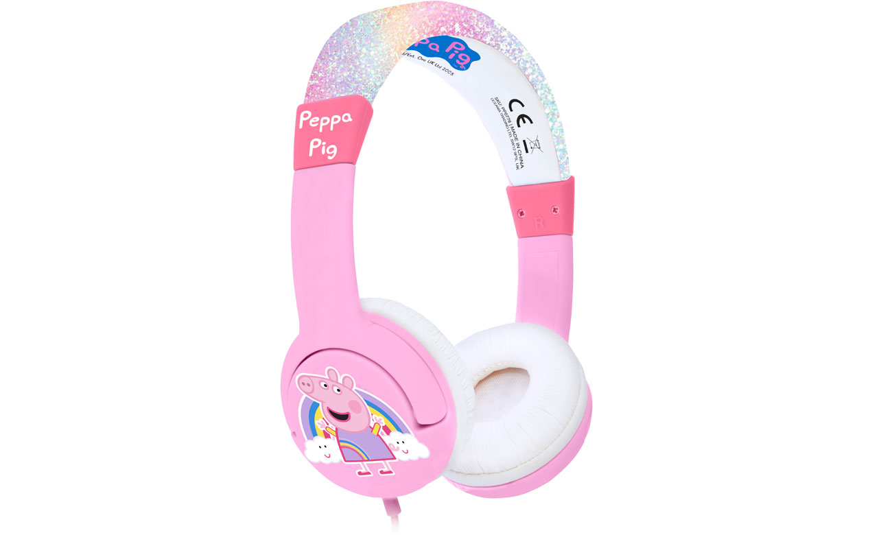Słuchawki przewodowe OTL Świnka Peppa Glitter Rainbow