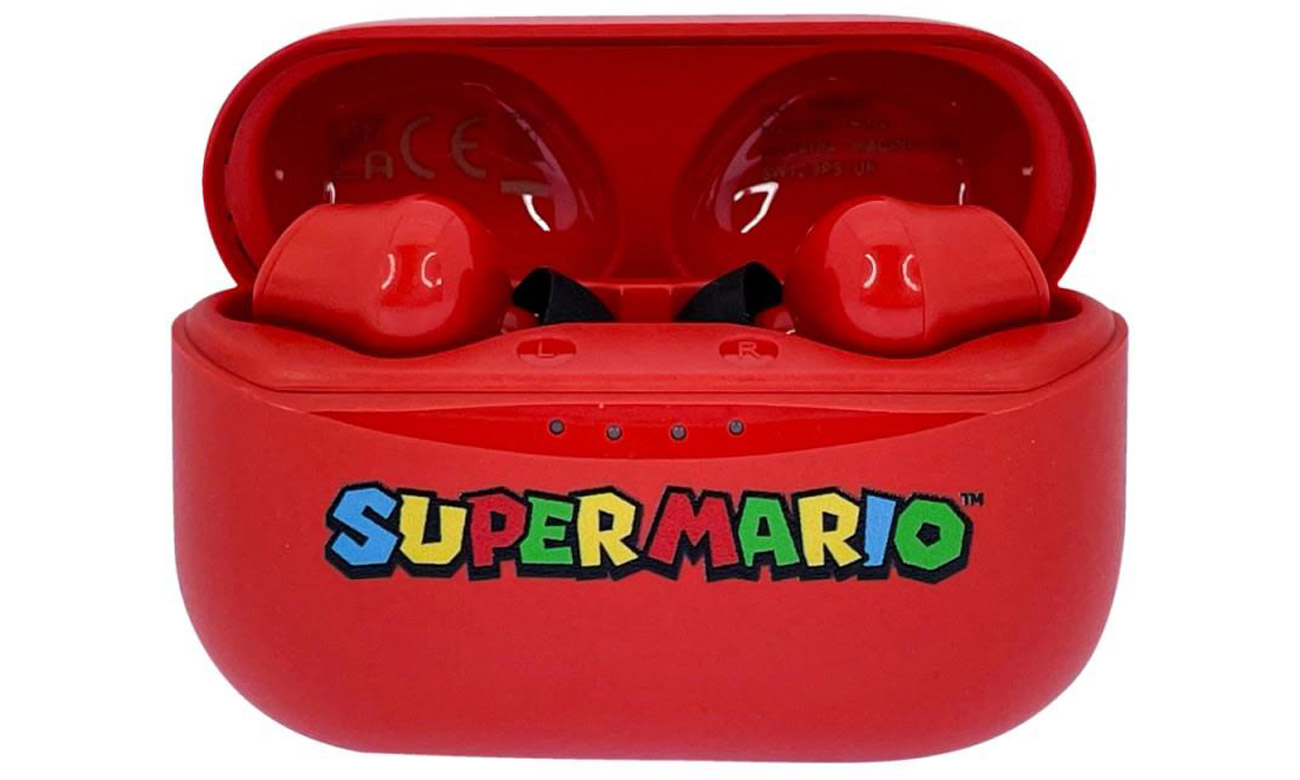 Słuchawki  OTL Super Mario TWS czerwone etui ładujące