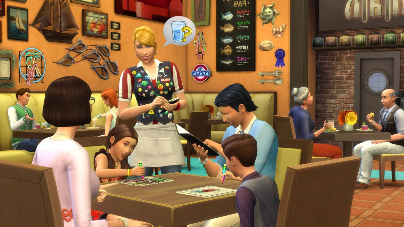 The Sims 4 Dine Out gameplay