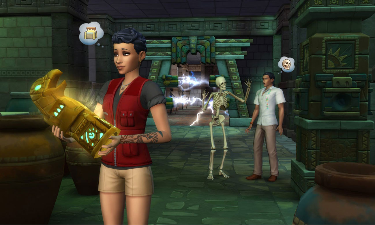 Gra The Sims 4: Jungle Adventure poszukiwacz skarbów