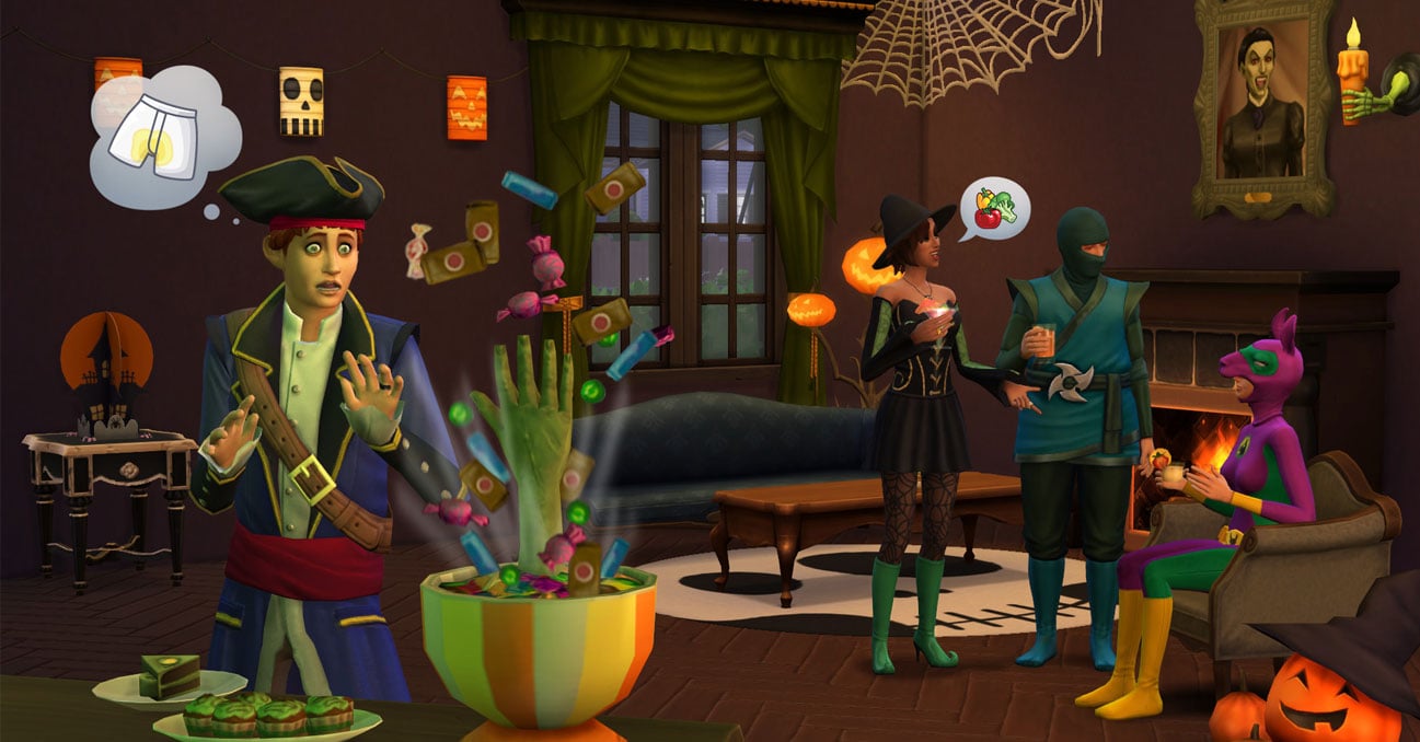 how much space does the sims 4 spooky stuff take