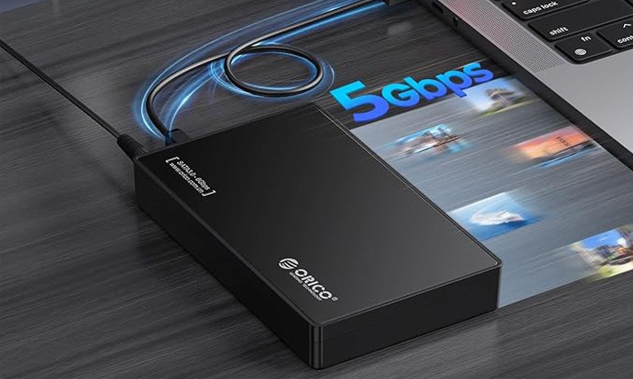 Obudowa dysku SATA 3,5'' USB 5 Gbps Orico 3588US3-V1-EU-BK-BP- - Grafika lifestyle