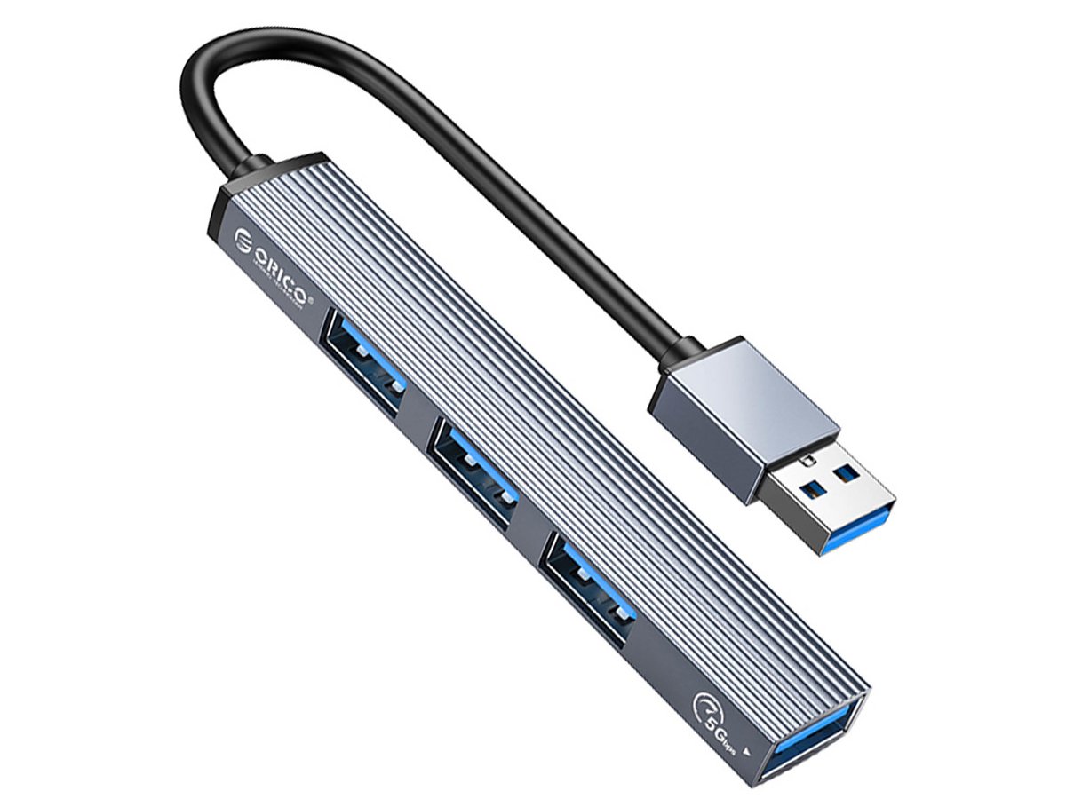 Orico USB Hub 5Gbps 1x USB-A 3.1, 3x USB-A 2.0, Aluminium