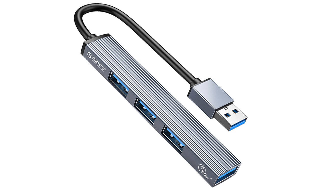 Orico USB Hub 5Gbps 1x USB-A 3.1, 3x USB-A 2.0, Aluminium