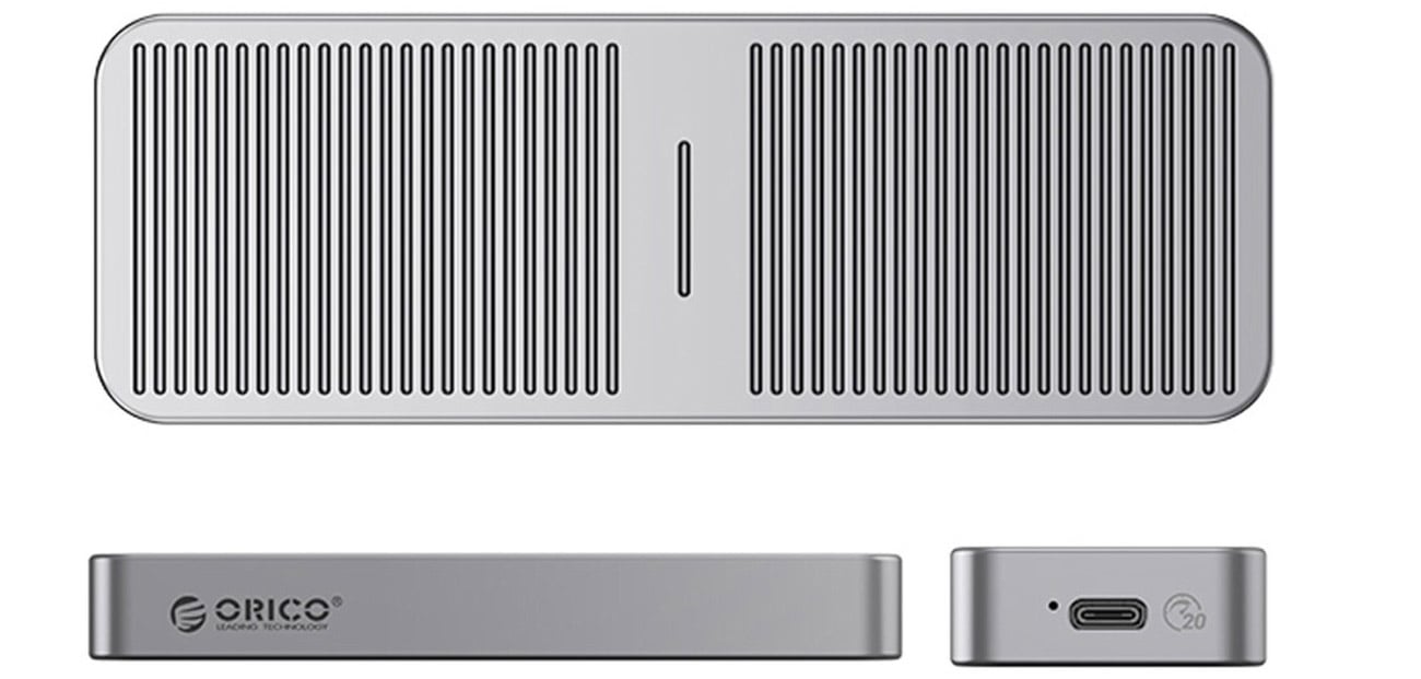 Obudowa Orico do dysku SSD M.2 NVMe 20 Gbps - Grafika z wymiarami