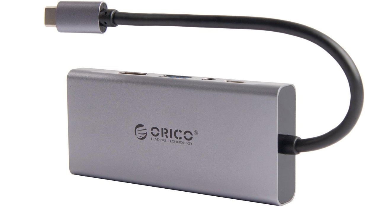Hub Orico USB-C (VGA, HDMI, audio, PD 60W)