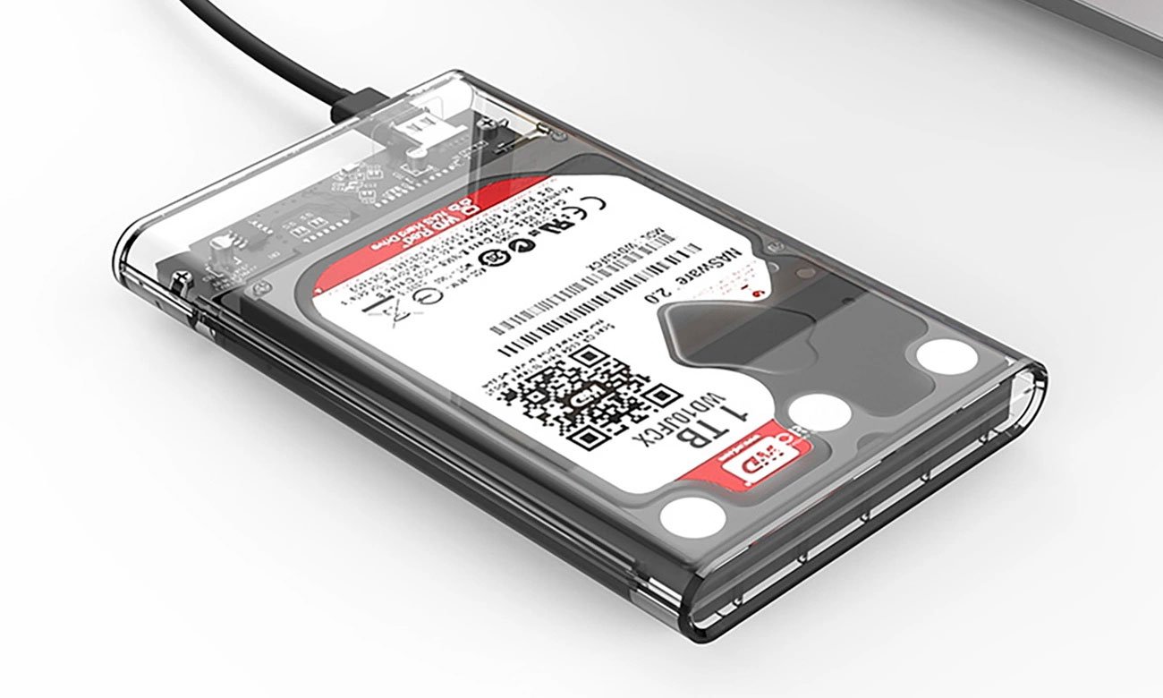 Orico SATA 2,5'' HDD/SSD USB-C 5Gb/s - przezroczysta