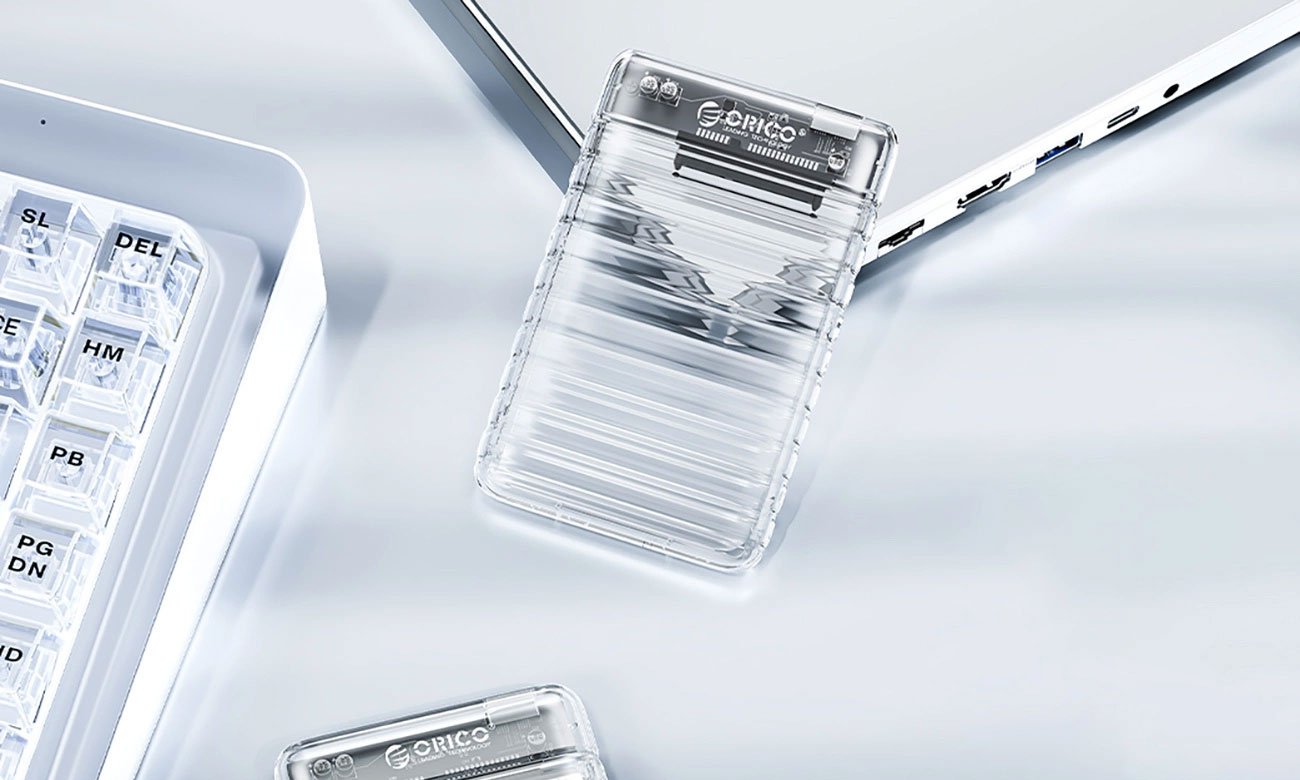 Orico SATA 2,5'' HDD/SSD USB Micro-B 5Gb/s - przezroczysta
