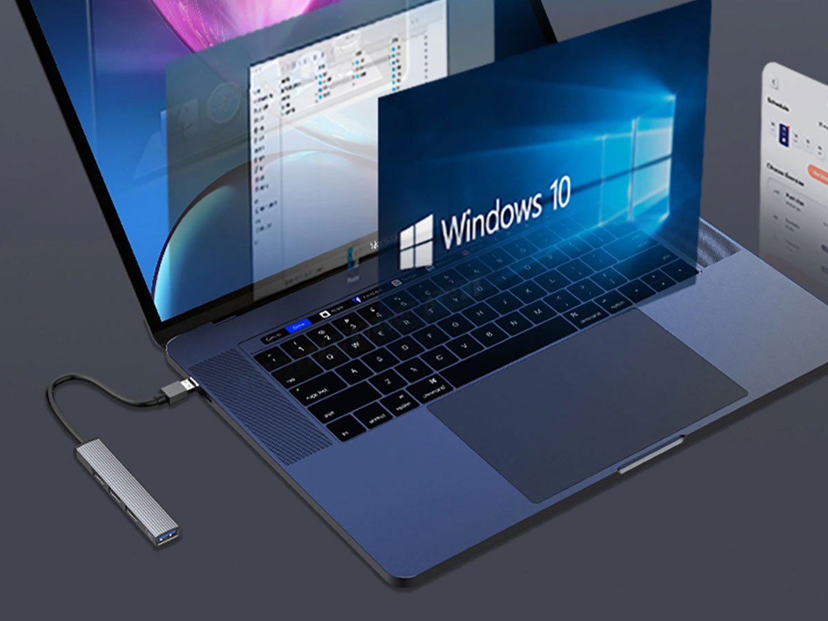 Orico USB-A - 1x USB-A 3.0, 3x USB-A 2.0 - szary