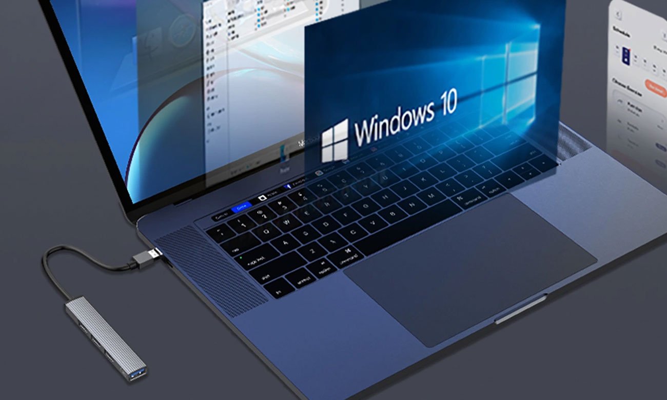 Orico USB-A - 1x USB-A 3.0, 3x USB-A 2.0 - szary