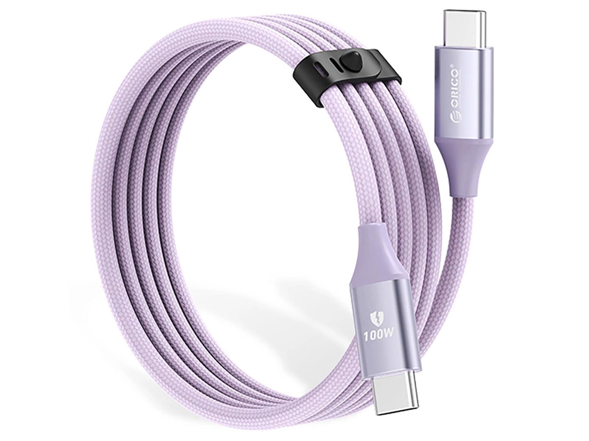 Orico CDX 100W 5A Power Delivery USB-C - USB-C 1m - fioletowy