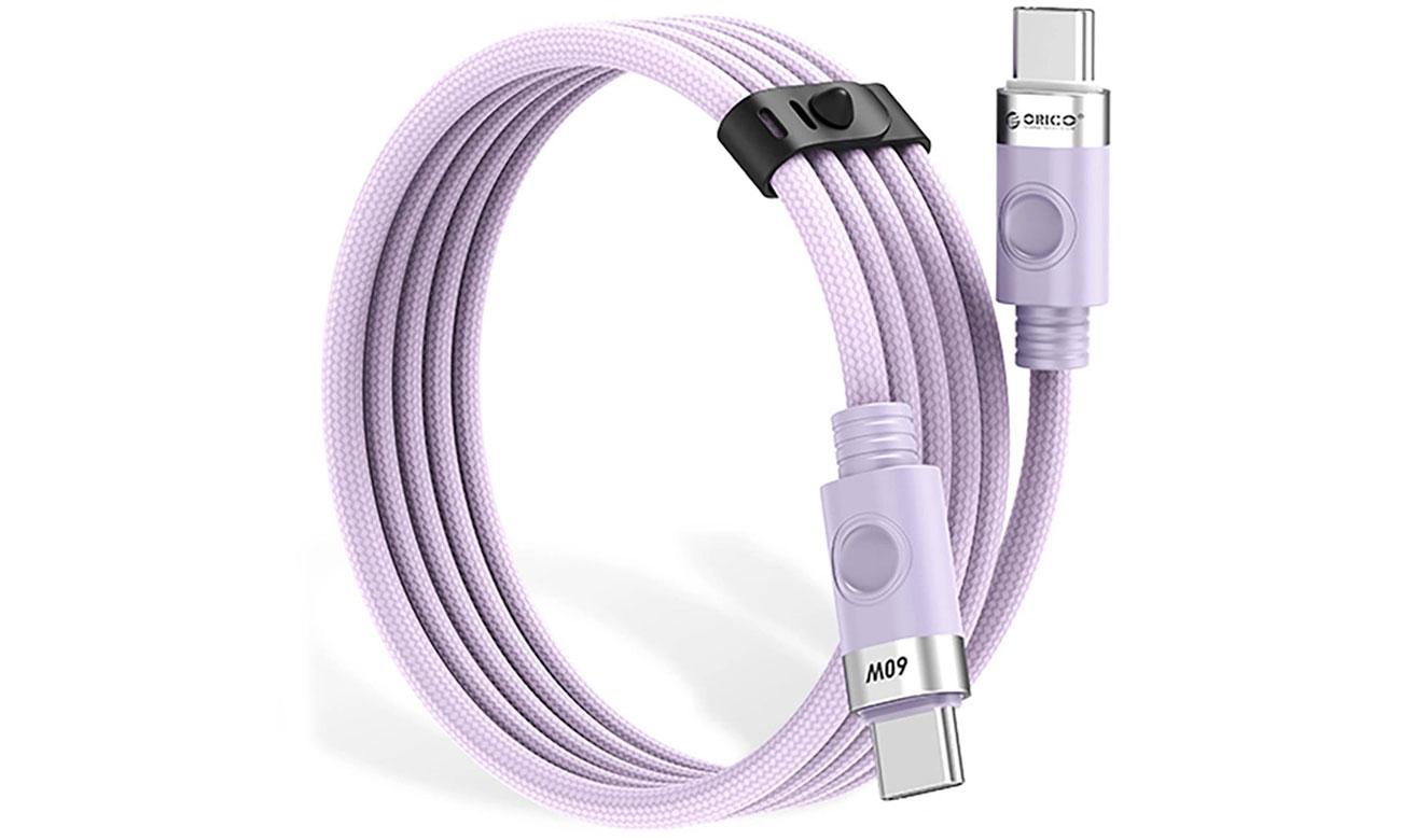 Orico CDX 60W 3A Power Delivery USB-C - USB-C 1m - fioletowy