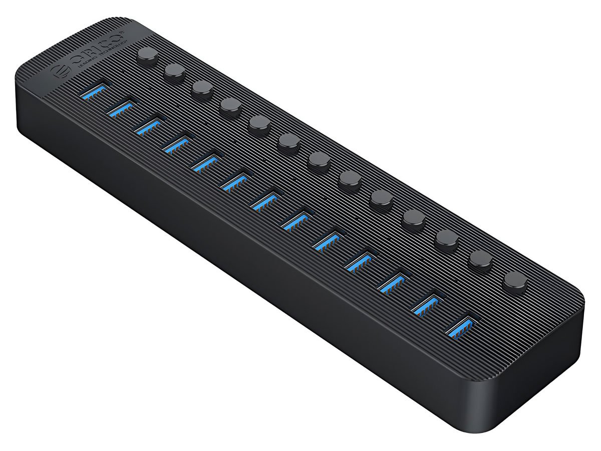 Orico 13x USB-A 3.0 z włącznikami - szary