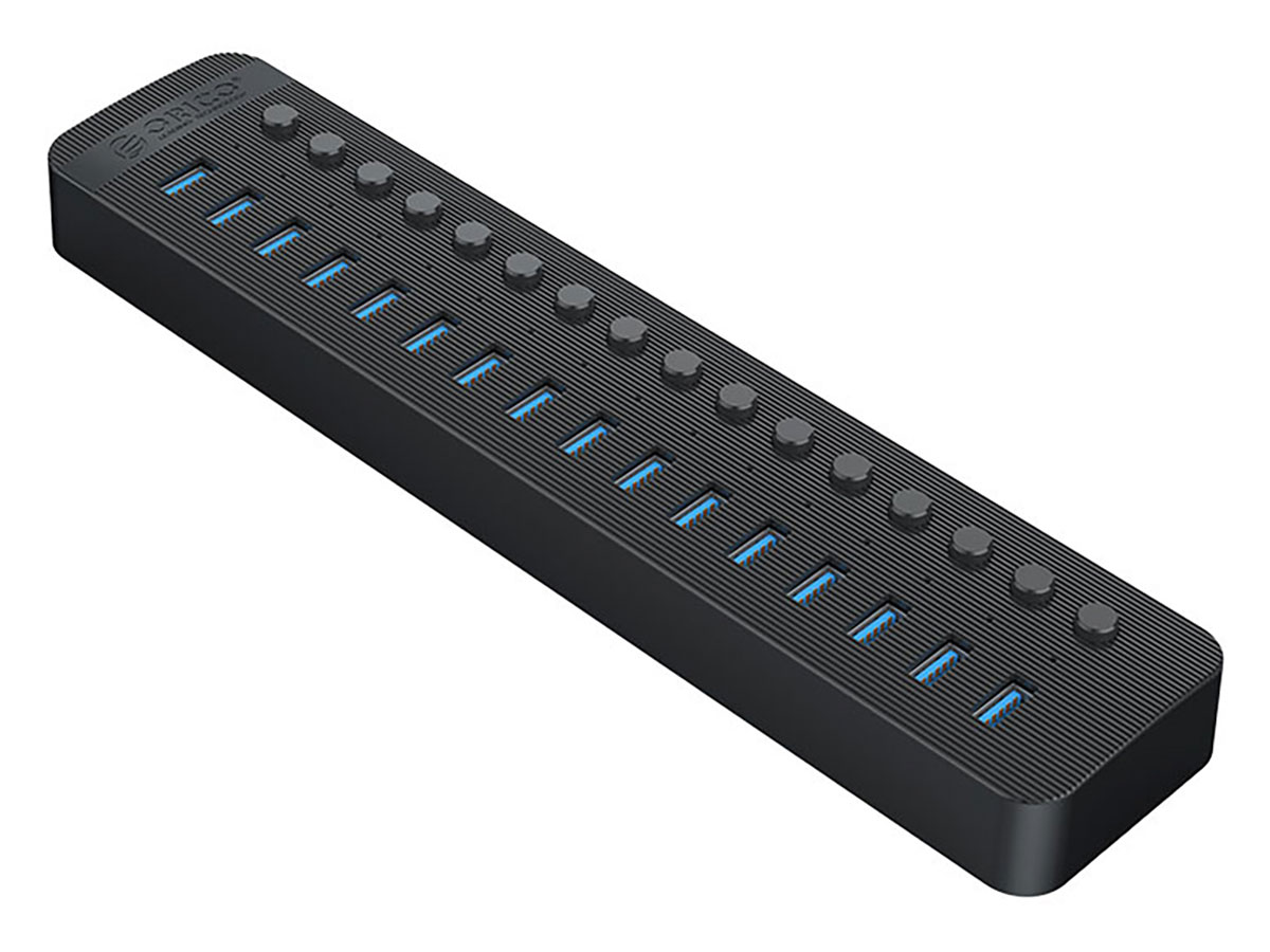 Orico 16x USB-A 3.0 z włącznikami - szary