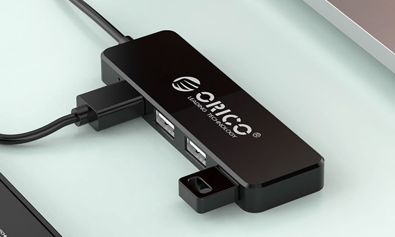 Orico Hub USB-A - 4x USB-A 2.0 - czarny