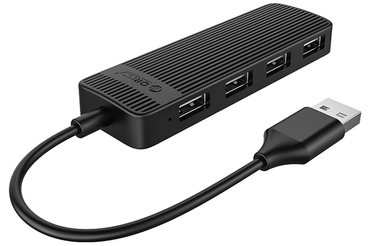 Orico Hub USB-A - 4x USB-A 2.0 - czarny