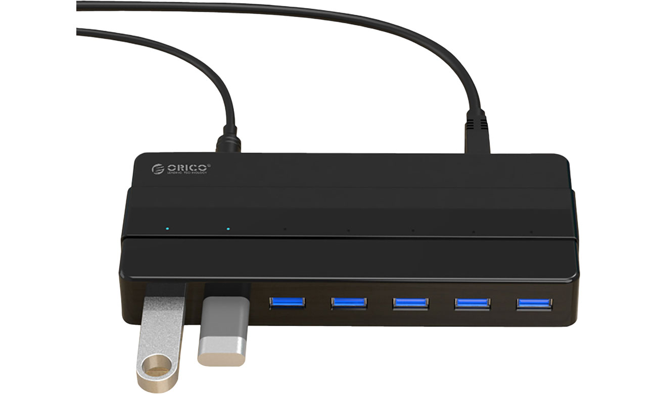 Orico 7x USB-A 3.0 - czarny