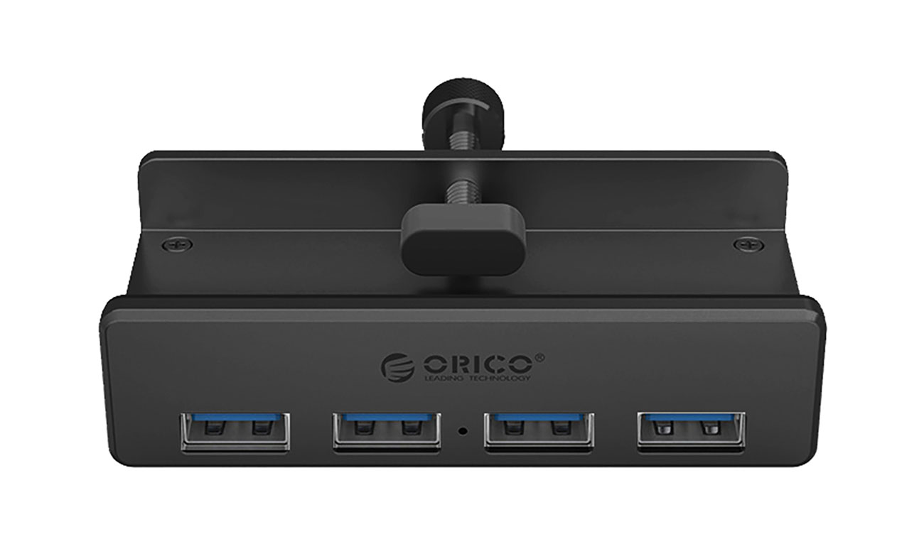Orico USB-A - 4x USB-A 3.0 - czarny (na zacisk, do biurka)