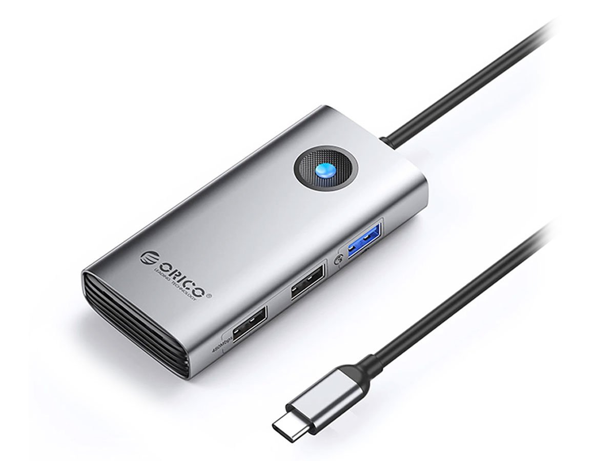 Orico USB-C - 1x USB-A 3.0, 2x USB-A 2.0, 1x USB-C PD, 1x HDMI - szary