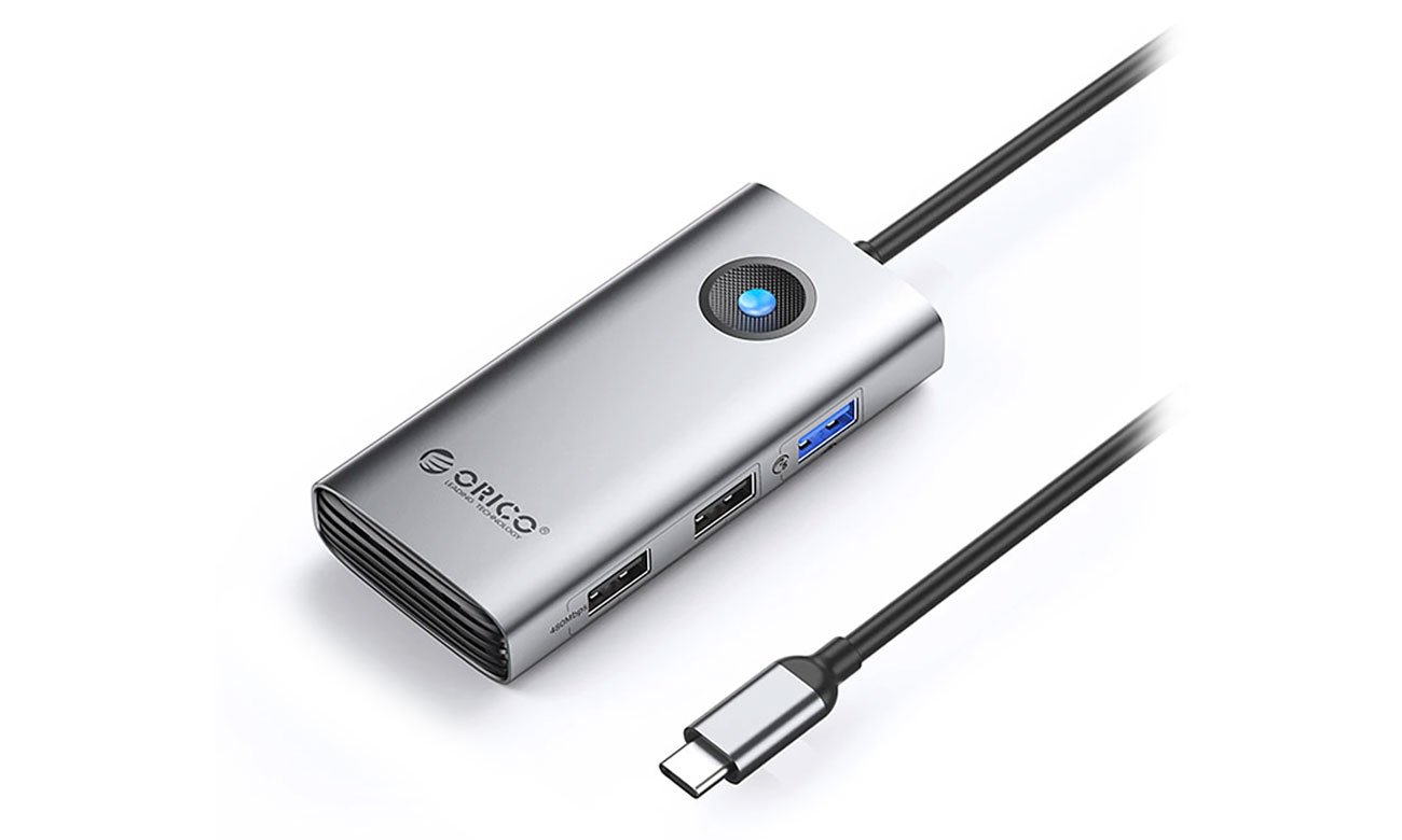 Orico USB-C - 1x USB-A 3.0, 2x USB-A 2.0, 1x USB-C PD, 1x HDMI - szary