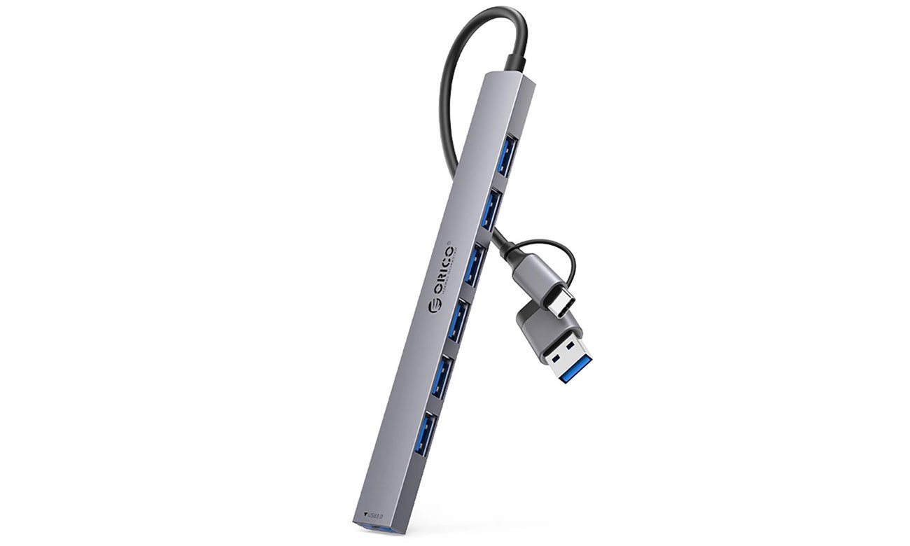 Orico USB-A/USB-C - 1x USB-A 3.0, 6x USB-A 2.0 - szary