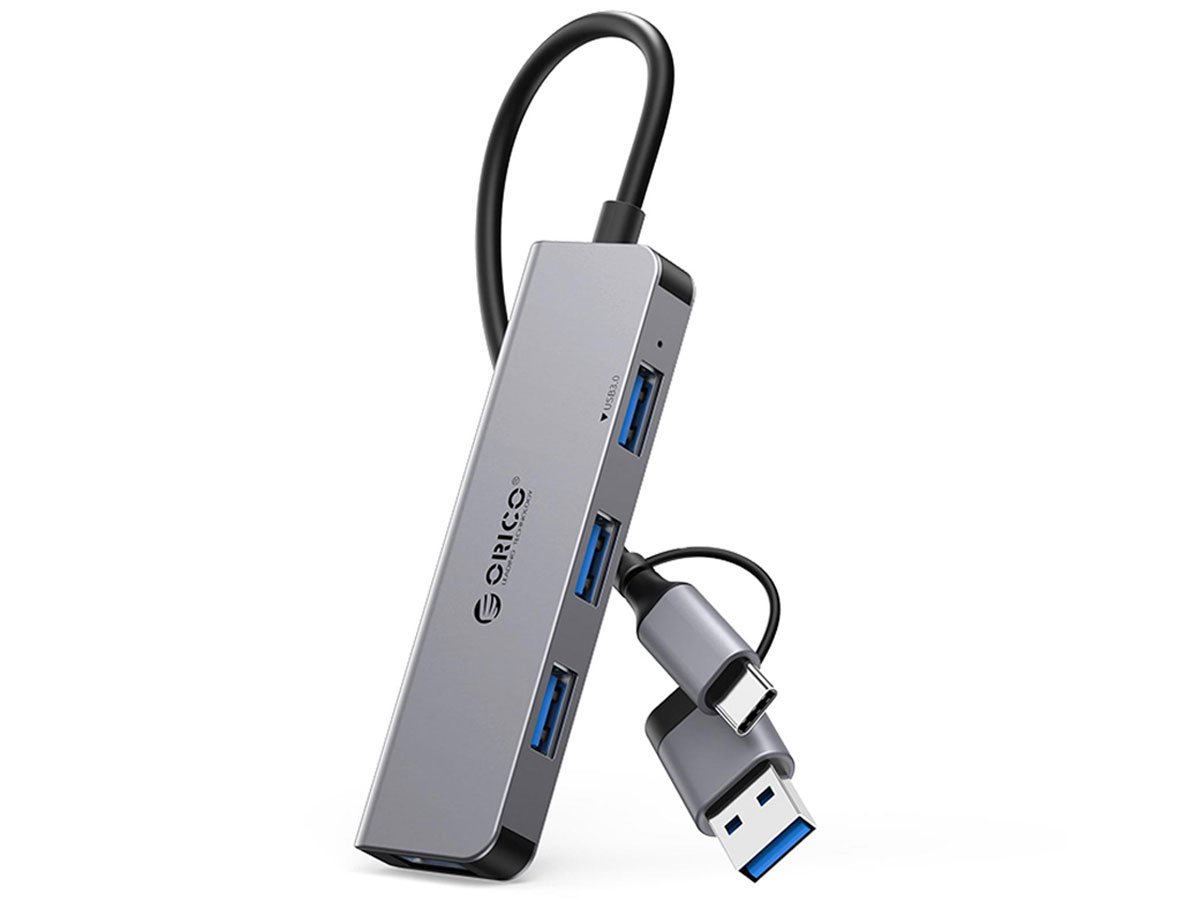 Orico USB-A/USB-C - 3x USB-A 2.0, 1x USB-A 3.0 - szary