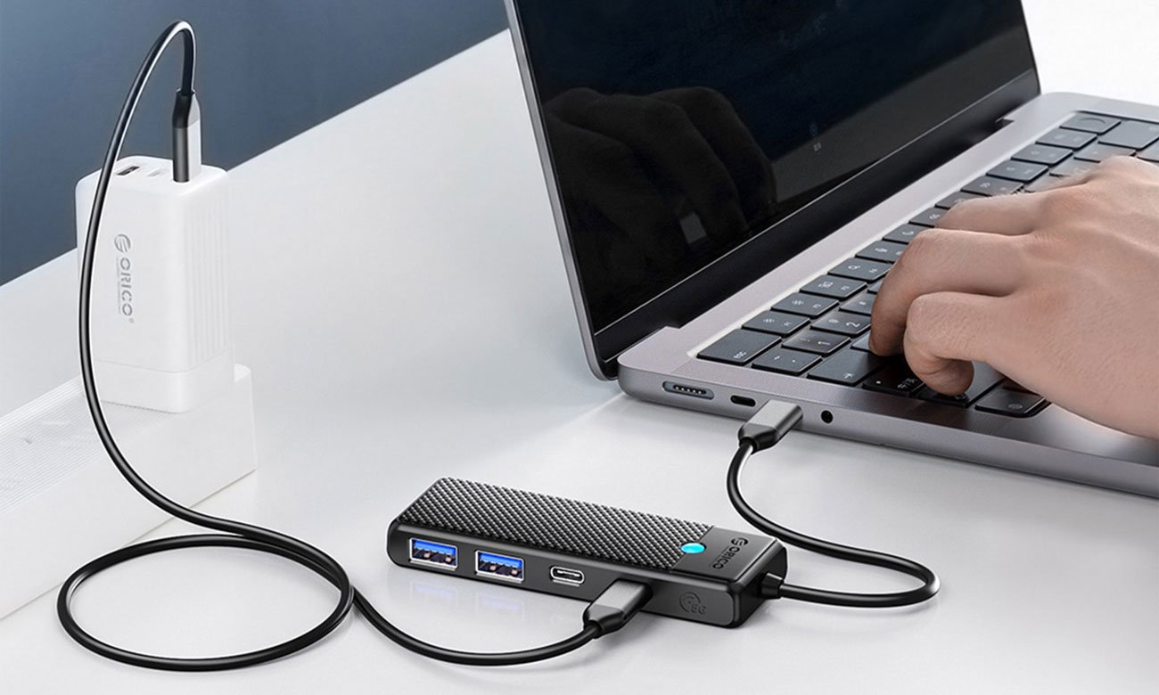 Orico Hub USB-C - 2x USB-C, 2x USB-A, PD100W