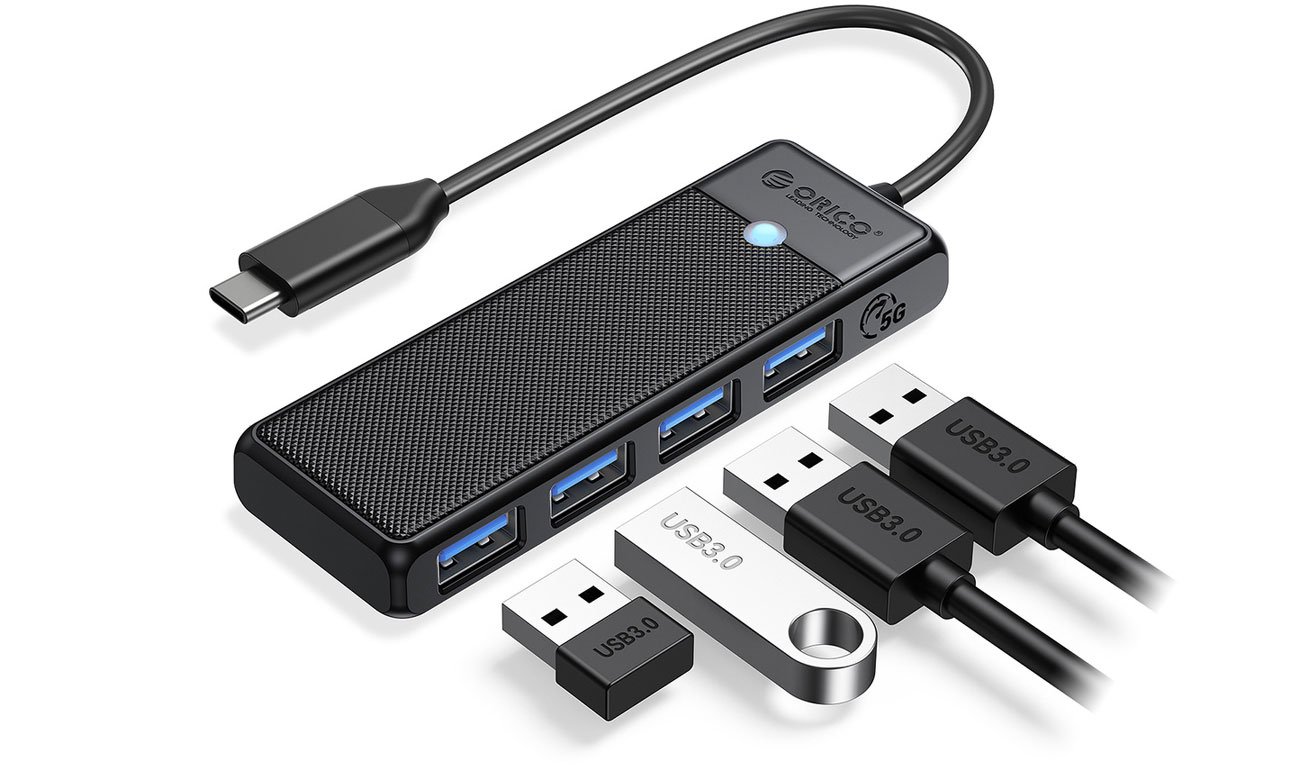 Orico Hub USB-C - 4x USB-A 3.0 5 Gb/s