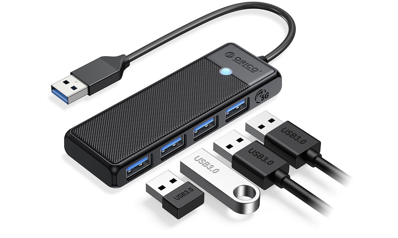 Orico Hub USB-A - 4x USB-A 3.0 5 Gb/s