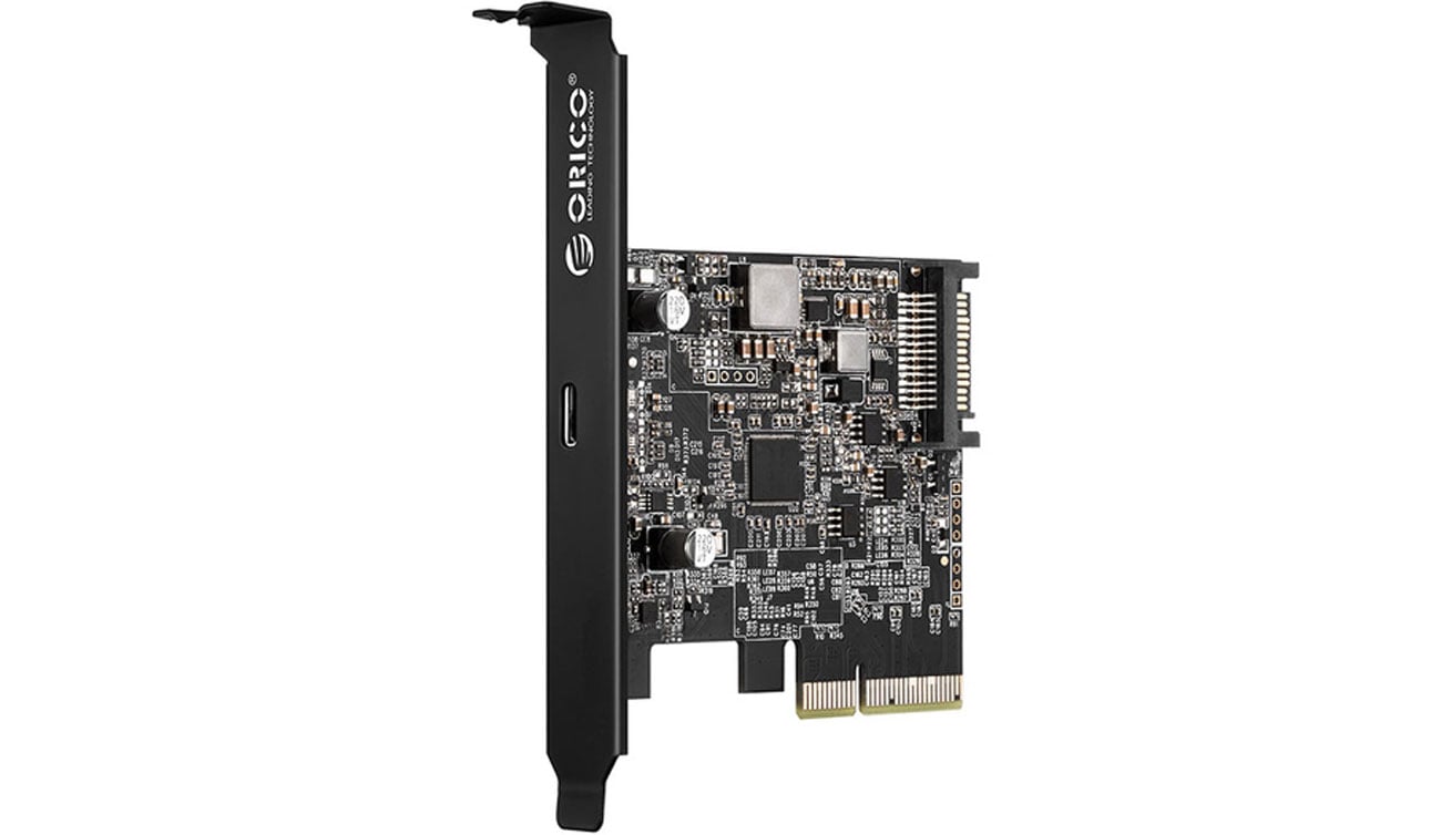 Kontroler Orico PCIe - USB-C widok z przodu
