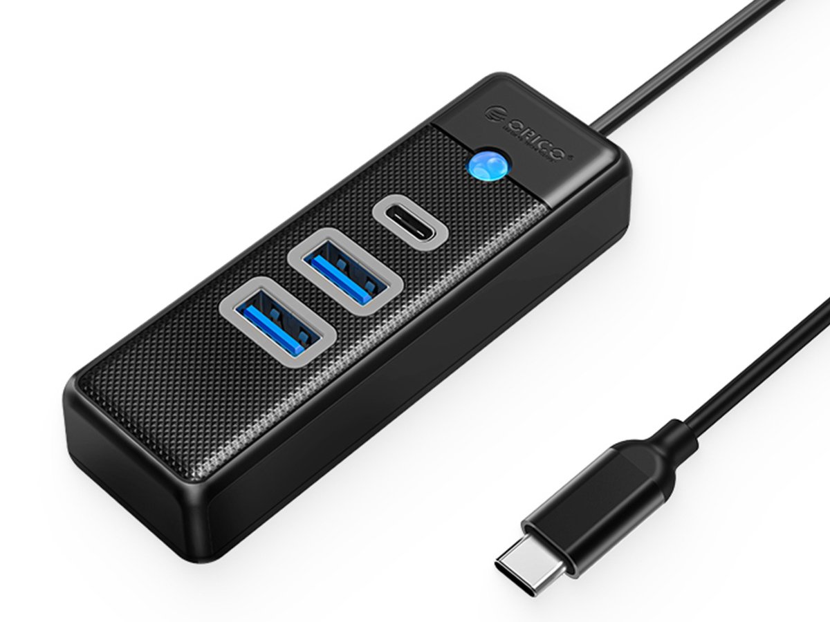 Orico USB-C Hub 2x USB-A 3.1 + USB-C Schwarz