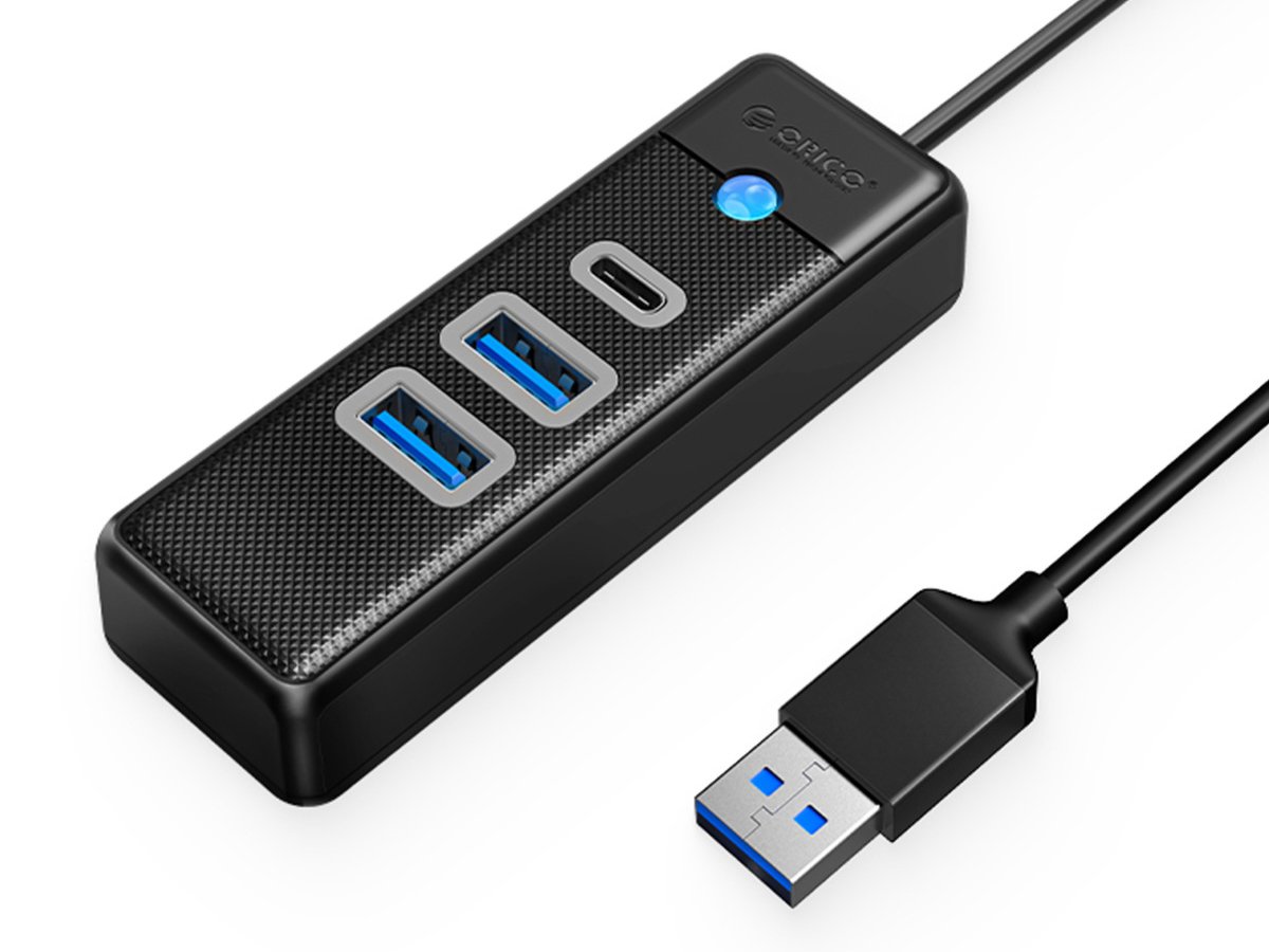 Orico USB-A Hub 2x USB 3.1 + USB-C Schwarz