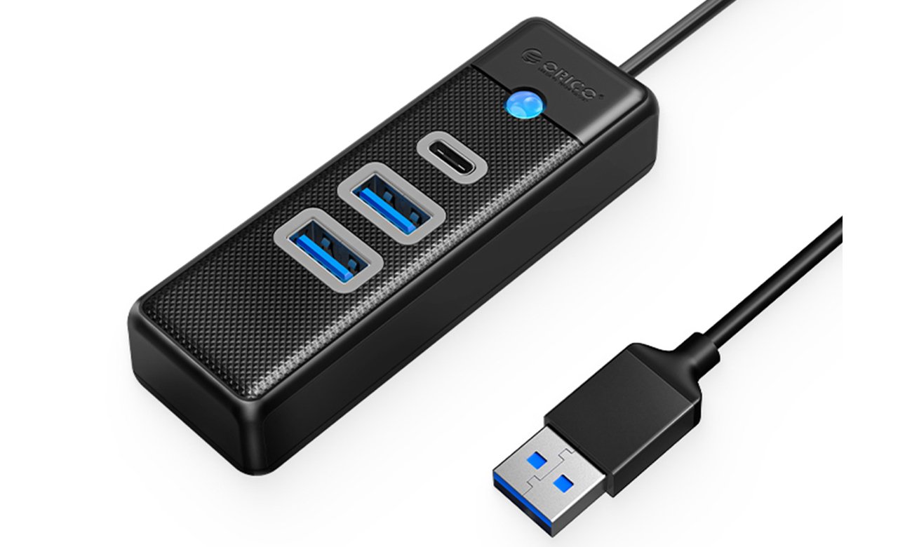 Orico USB-A Hub 2x USB 3.1 + USB-C Schwarz