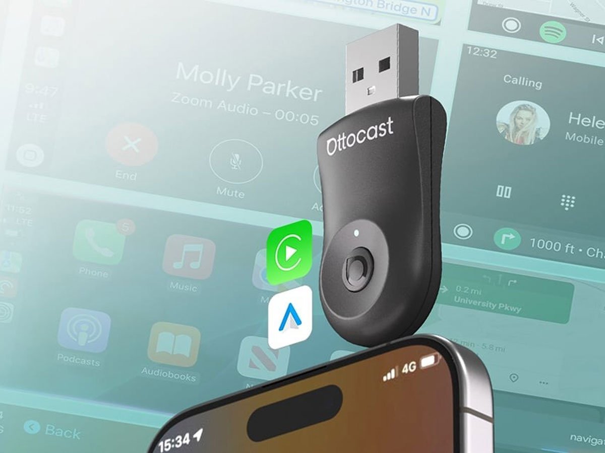 Adapter bezprzewodowy Ottocast CA505-T MINI 2w1 - Grafika lifestyle