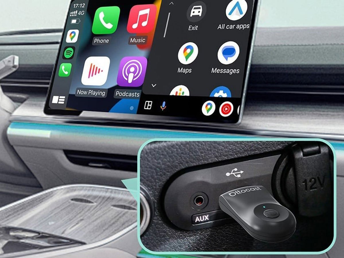 Adapter bezprzewodowy Ottocast CA505-T MINI 2w1 - Grafika lifestyle