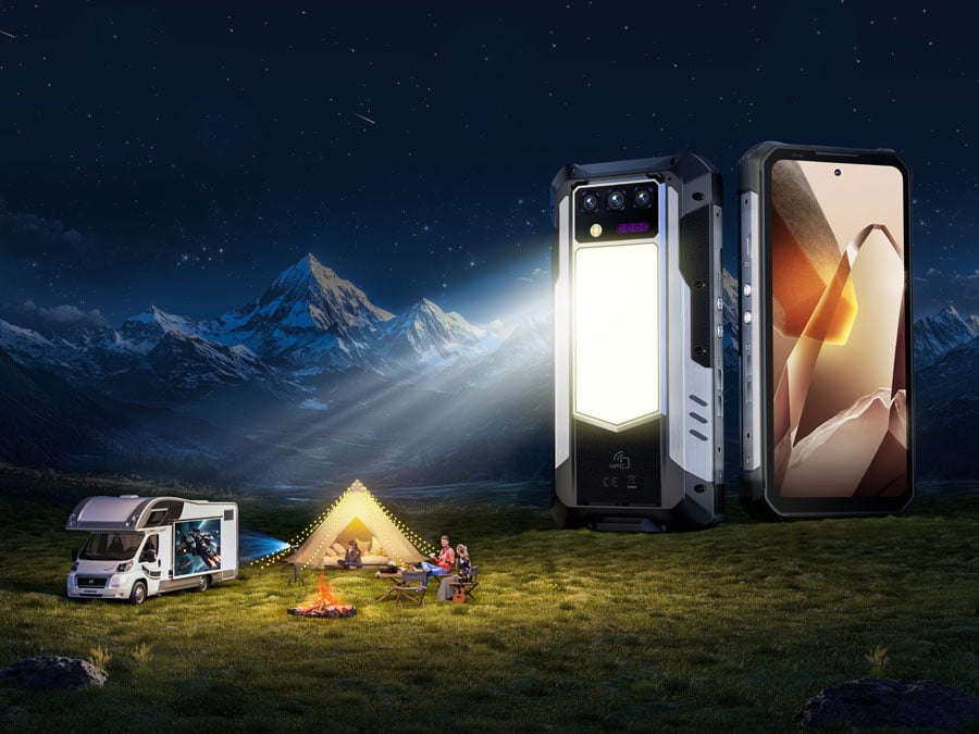 Oukitel WP100 Titan ekran oraz latarka