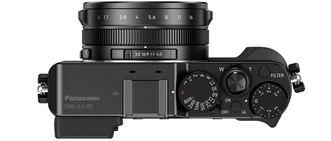 Aparat kompaktowy Panasonic Lumix DMC-LX100 czarny DMC-LX100EPK od góry